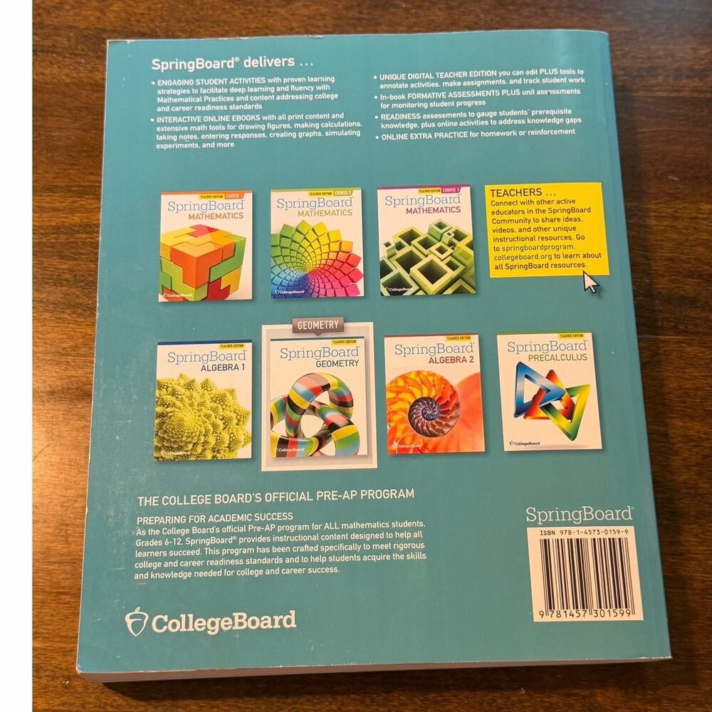 Springboard Geometry Teacher Edition Math Book - Picture 2 of 13